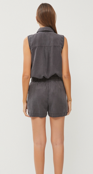 Be Cool High Rise Pull On Tencel Shorts