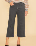 AnnieWear Stretch Button Up Wide Denim Jeans