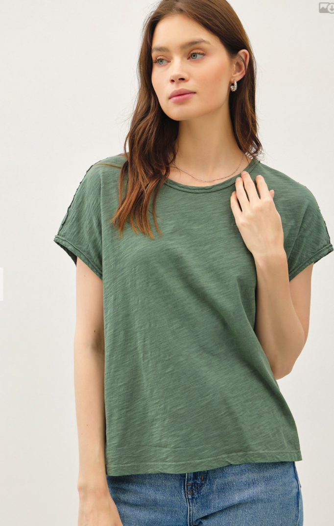 Be Cool Exposed Seam Boxy Muscle Top