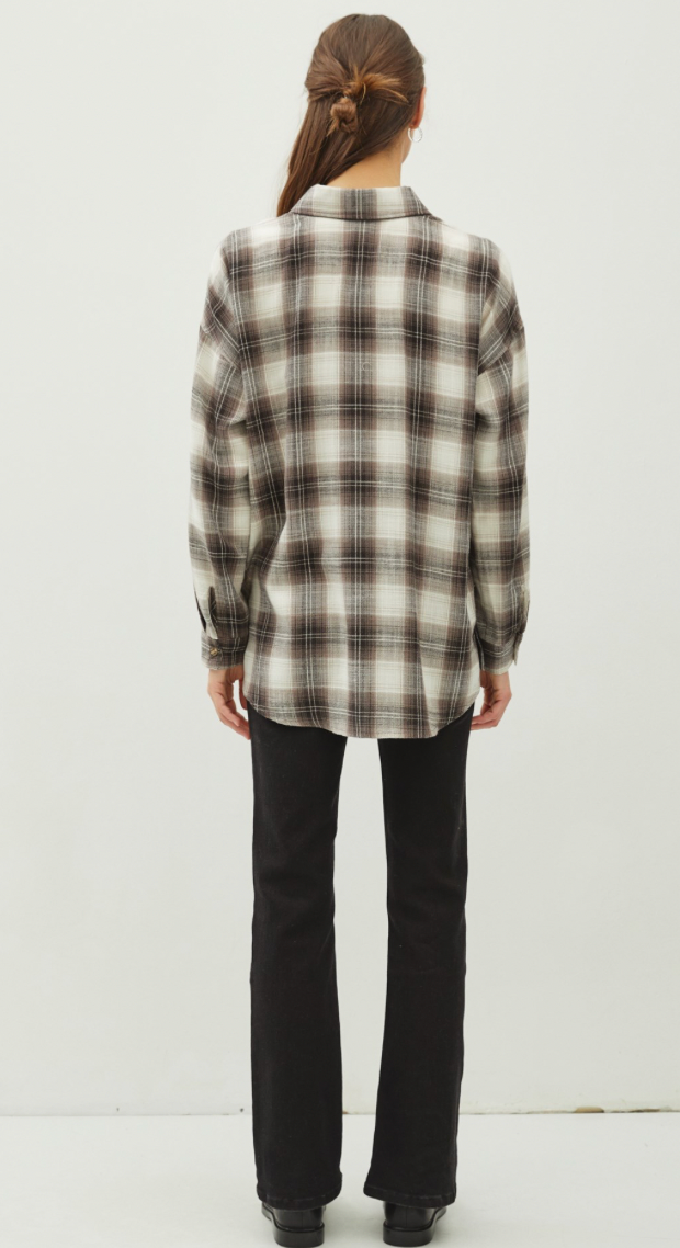 Be Cool Plaid Long Sleeve Flannel