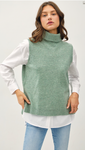 Be Cool Wool Blend Turtleneck Sweater Vest