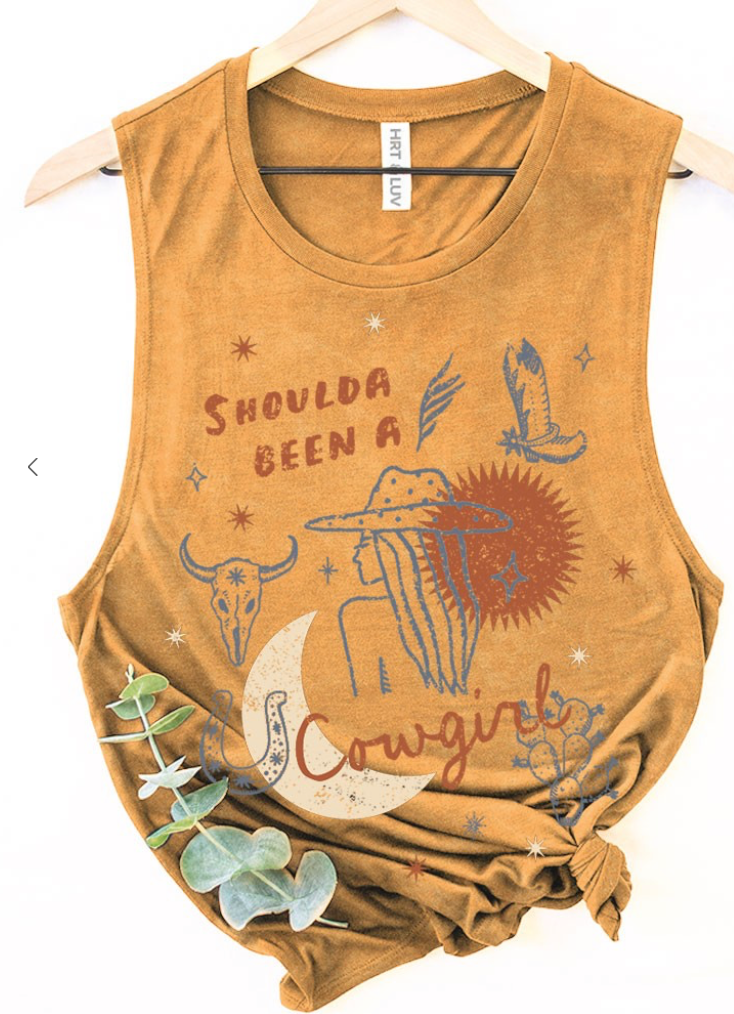 HRT & LUV Cowgirl Graphic Tank