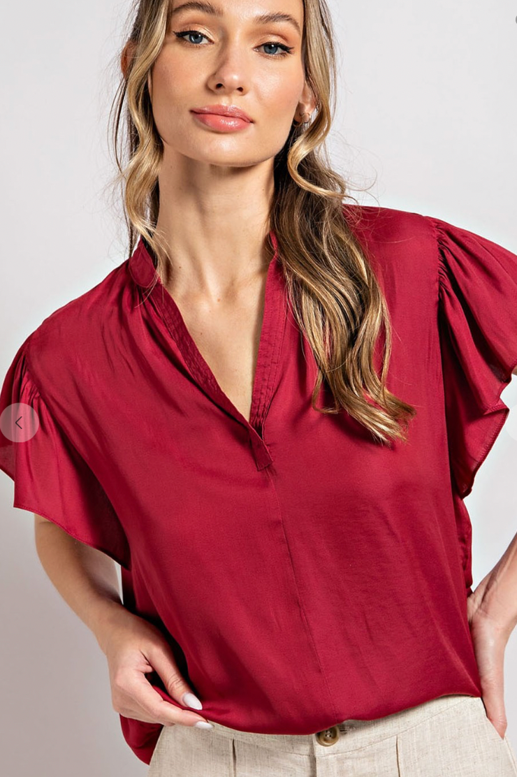 e:some V-Neck Blouse Top