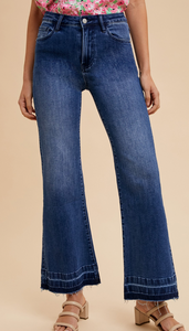 AnnieWear Wide Flare Release Hem Jean