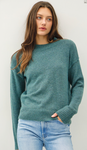 Be Cool High Neck Oversized Sweater with Back Yoke