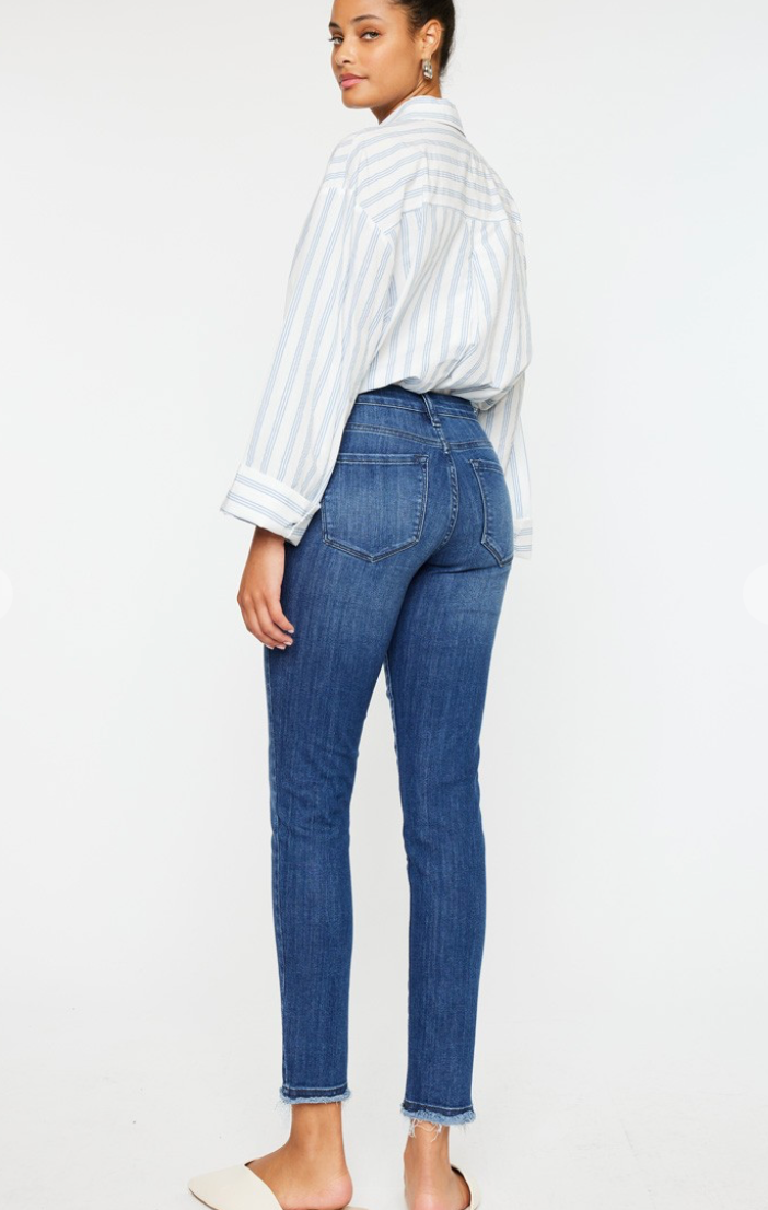 Kan Can Mid Rise Ankle Skinny Jeans