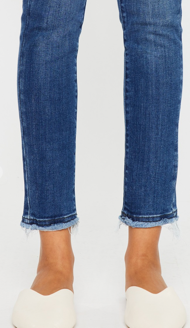 Kan Can Mid Rise Ankle Skinny Jeans