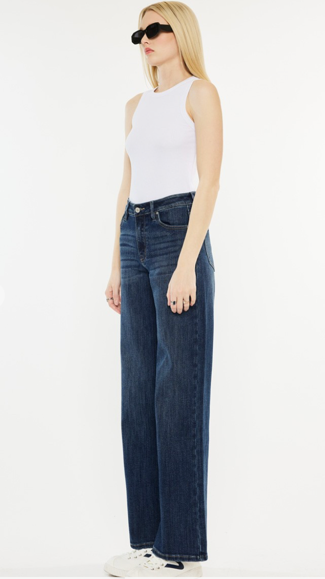 Kan Can High Rise Wide Leg Jeans