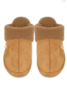 C.C Solid Color Faux Suede Sherpa Winter Slippers