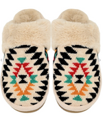 C.C Aztec Pattern Cuff Winter Slippers