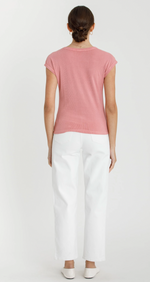 Be Cool Ribbed Cap Sleeve T-Shirt