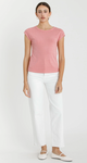Be Cool Ribbed Cap Sleeve T-Shirt