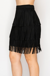 Origami Short Fringe Skirt