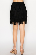 Origami Short Fringe Skirt