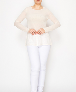 Origami Sparkly Mesh Top