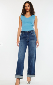 Kan Can High Rise Wide Leg Jeans