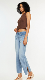 Kan Can Mid Rise Straight Leg Jeans