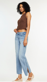 Kan Can Mid Rise Straight Leg Jeans