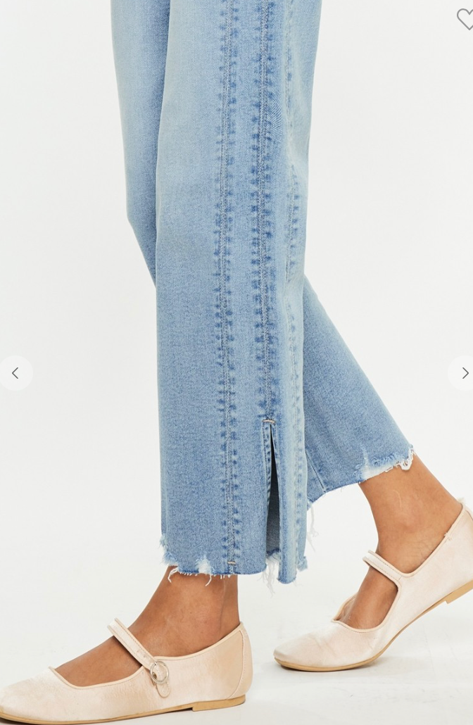 Kan Can Mid Rise Straight Leg Jeans
