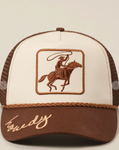 Cowboy Image Howdy Embroidery Mesh Back Cap