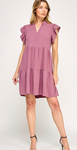 2 Hearts Solid Tiered Dress