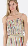 Angie Smocked Crop Top
