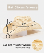 Straw Braid String Western Cowboy Hat