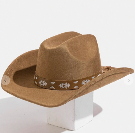 Western Tribal Pattern Band Cowboy Hat