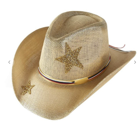 Western Glitter Star Decor Cowboy Hat