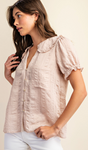 Gigio Peter Pan Collar Button Down Shirt