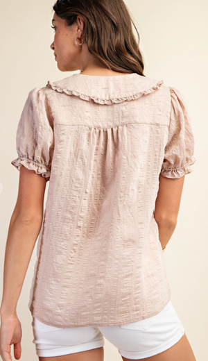 Gigio Peter Pan Collar Button Down Shirt