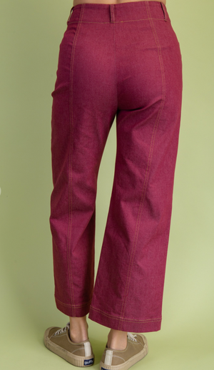 GiGiO Ankle Cropped Exposed ZipperPants