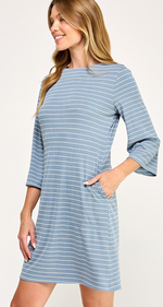 2 Hearts Stripe Shift Dress