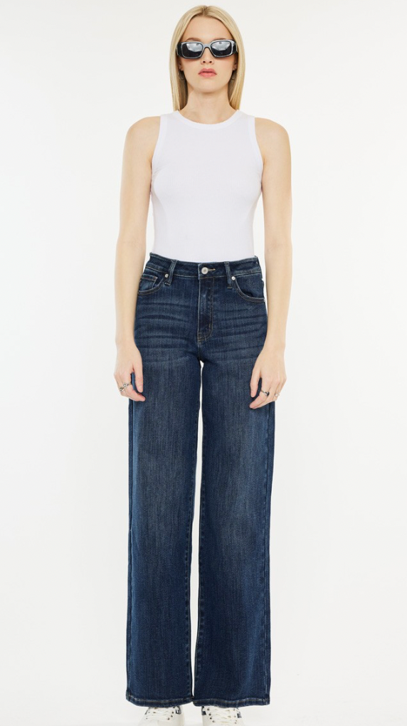KanCan High Rise Wide Leg Jeans