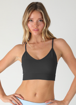 Nikibiki Textured Open-Knit Back Crop Top
