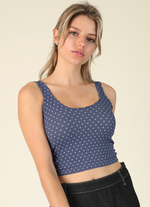 Nikibiki Polka Dot Edge Crop Top