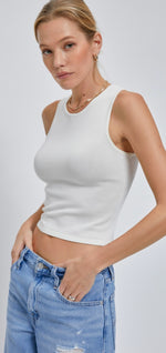Soft Round Neck Cropped Tank Top