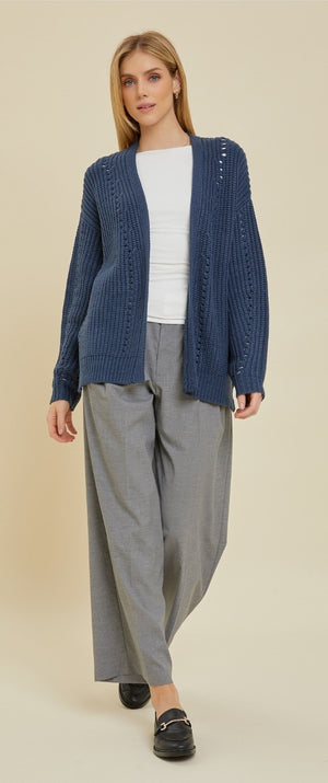 Thick Cable Knit Short Cardigan