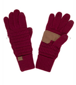 C.C Ribbed Knit Gloves Smart Tip