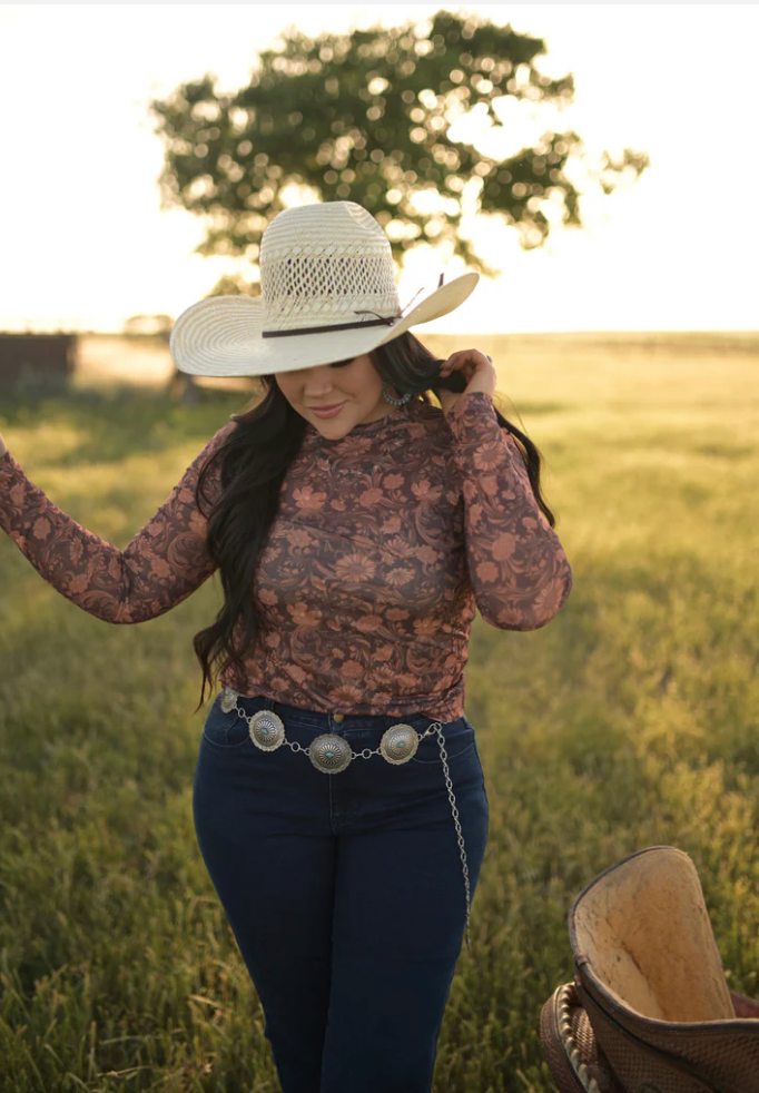 Turquoise Haven Mesh Top