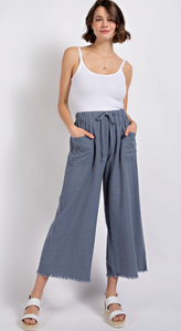 GiGio Frayed Wide Leg Pants- Naked Pants