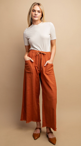 GiGio Frayed Wide Leg Pants- Naked Pants