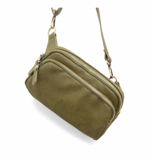 Joy Susan Kylie Double Zip Sling/Belt Bag