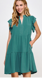 2 Hearts Solid Tiered Dress