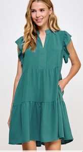 2 Hearts Solid Tiered Dress