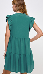 2 Hearts Solid Tiered Dress