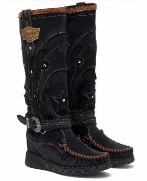 El Vaquero Italy Nyla Silverstone Carbon Boots