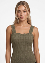 Nikibiki Lace Textured Square Top