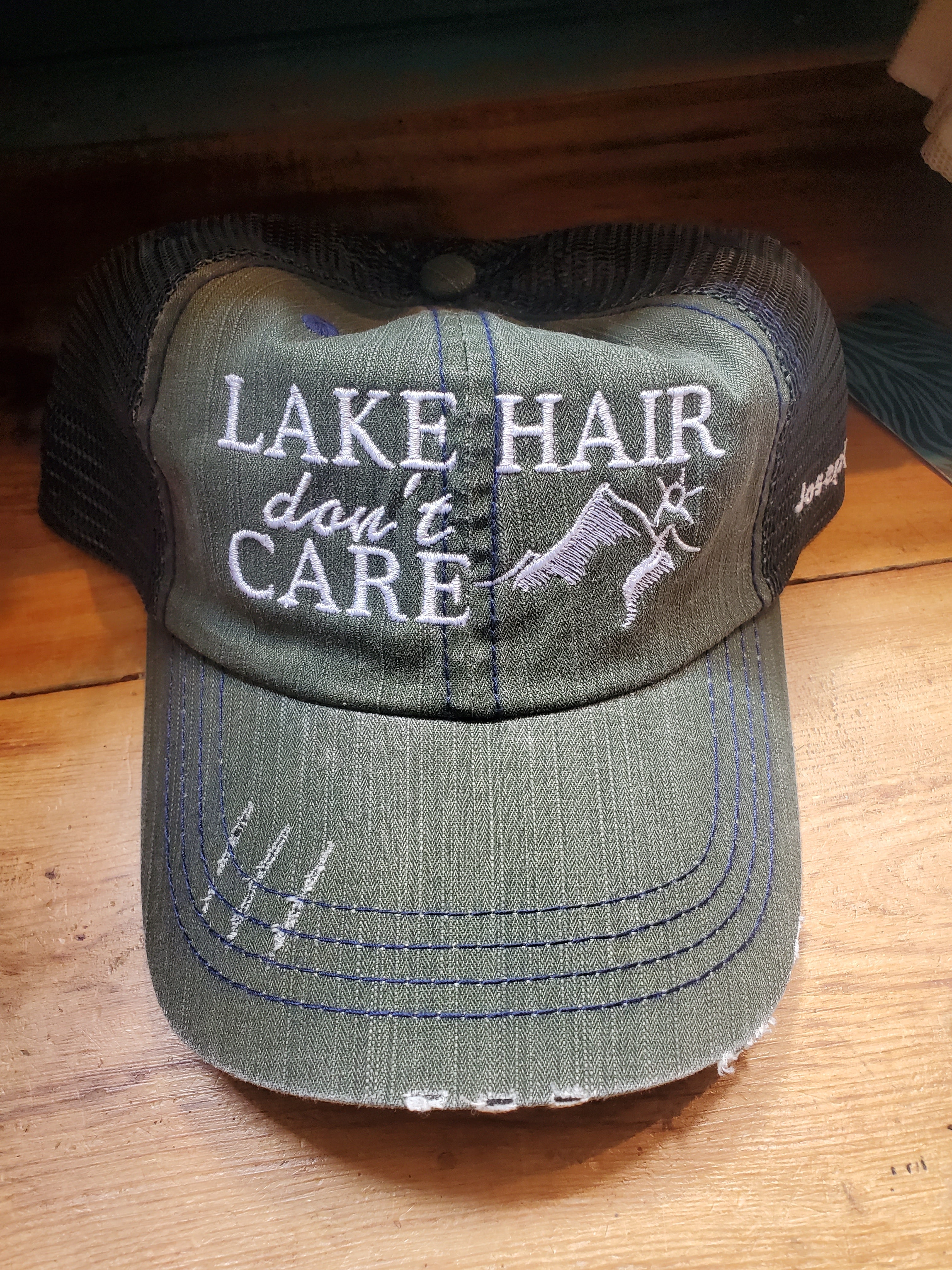 Lake Hair Distressed Hat Assorted Colors