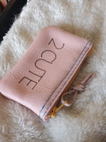 Small Leather Zipper Coin Pouches